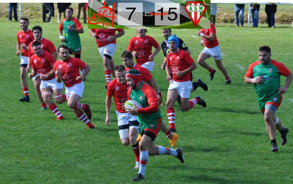 20220925 à Lacapelle, ASM- AS Lacapelle (15-7). Après avoir mené 10 à 0 avec un essai de pénalité,l'ASM résiste en deuxième mi-temps pour remporter une deuxième victoire et être en tête du classement. La réserve l(emporte par forfait (25 à 0).