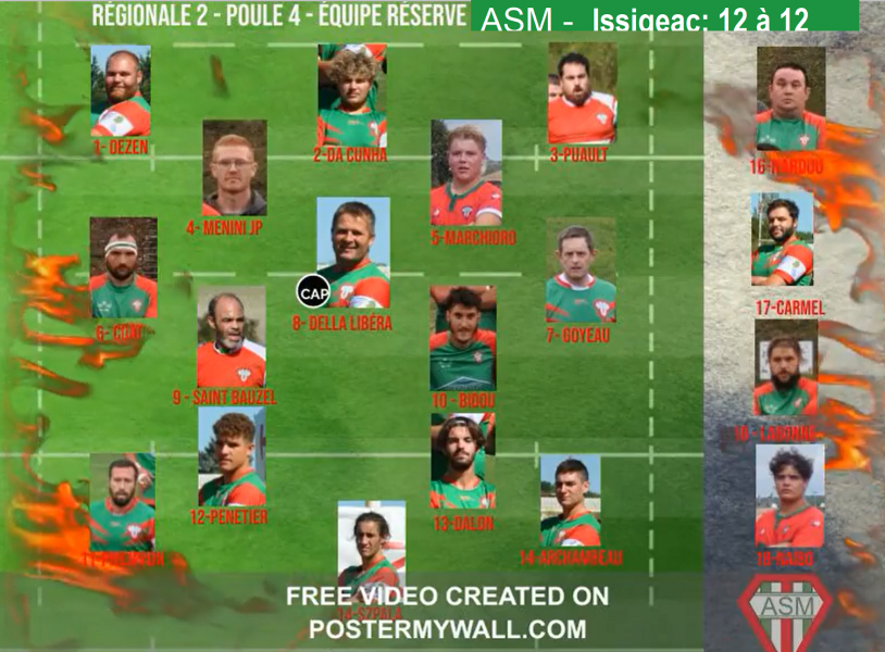 Equipe réserve 12 fevrier