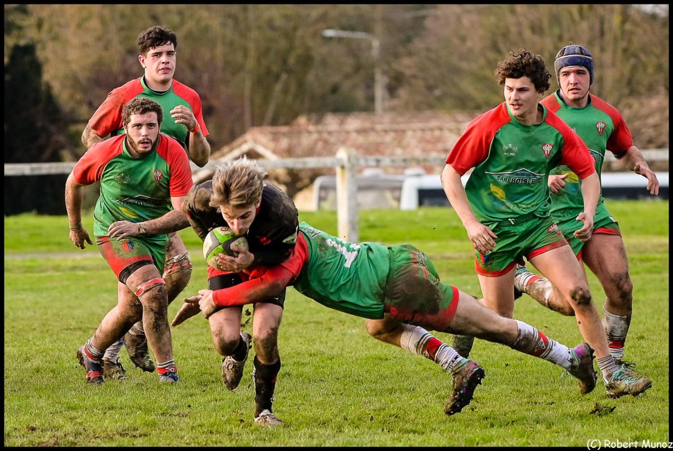 21 janvier: ASM 10 - 47 Cadaujac . Une première mi-temps équilibrée (10-14) mais un débordement en fin de match avec une carton rouge.