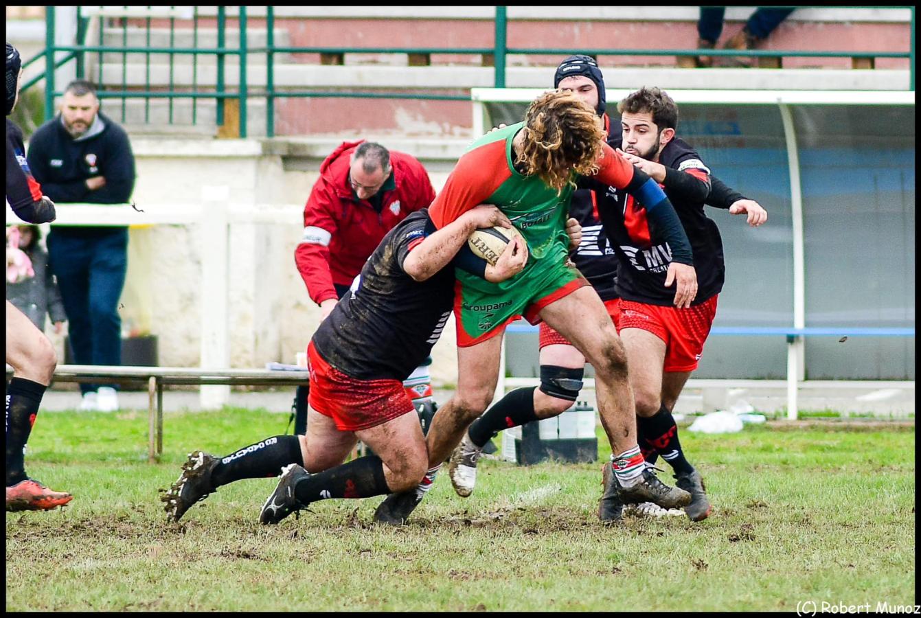 21 janvier: ASM - Cadaujac (10-47). Une première mi-temps équilibrée (10-14) mais un débordement en fin de match avec une carton rouge.