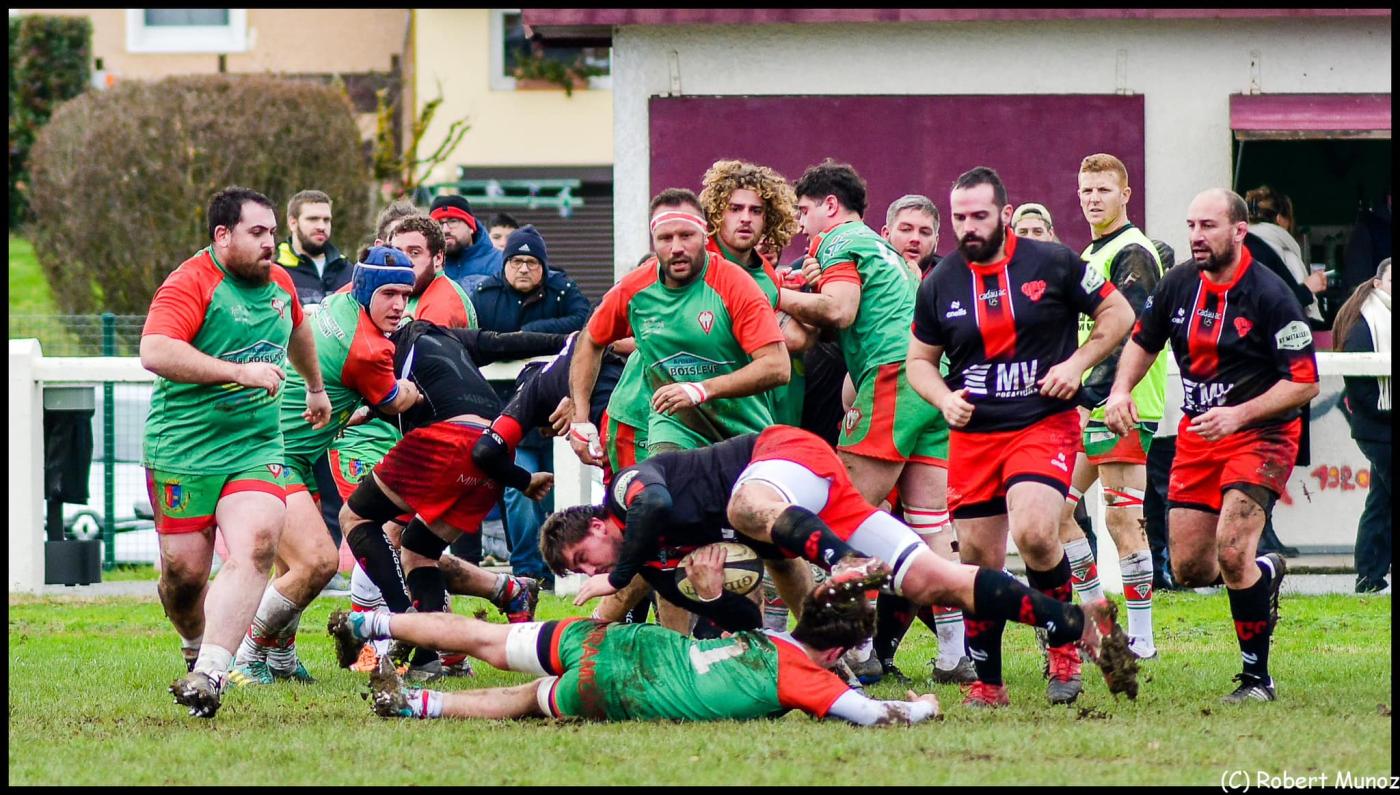 21 janvier: ASM - Cadaujac (10-47). Une première mi-temps équilibrée (10-14) mais un débordement en fin de match avec une carton rouge.