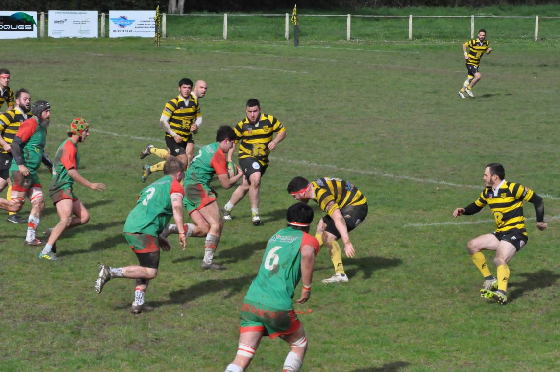 10 mars: déplacement infructueux à Lalinde (5-38). L'ASM a pourtant inquiété les locaux jusqu'en début de deuxième mi-temps avant d'être débordée en fin de match. Comme souvent cette saison, probablement par manque de fraîcheur physique.430029681_893941242527883_4665421069392466008_n