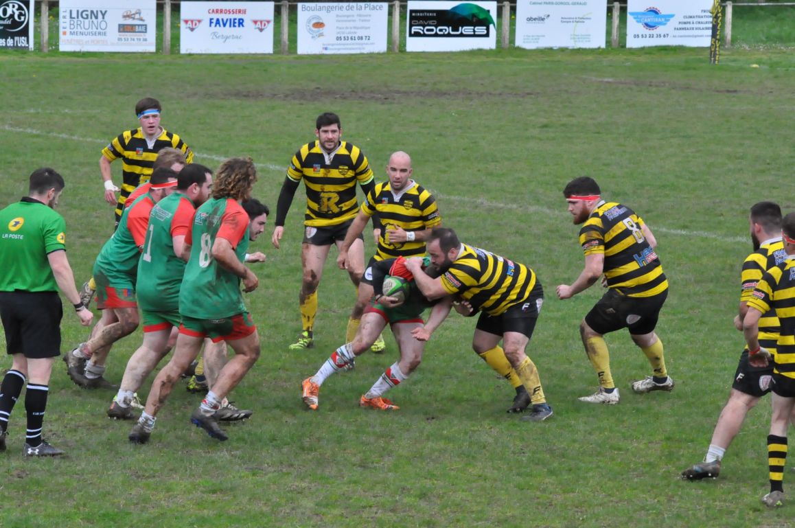 10 mars: déplacement infructueux à Lalinde (5-38). L'ASM a pourtant inquiété les locaux jusqu'en début de deuxième mi-temps avant d'être débordée en fin de match. Comme souvent cette saison, probablement par manque de fraîcheur physique.430128655_893939452528062_1299366281714654300_n