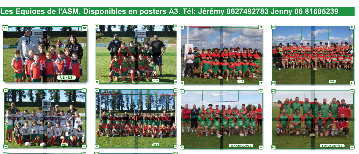 les équipes de l'ASM red